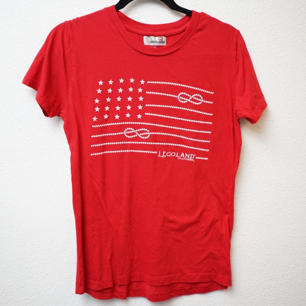 Legoland American Flag Red Shirt Size M